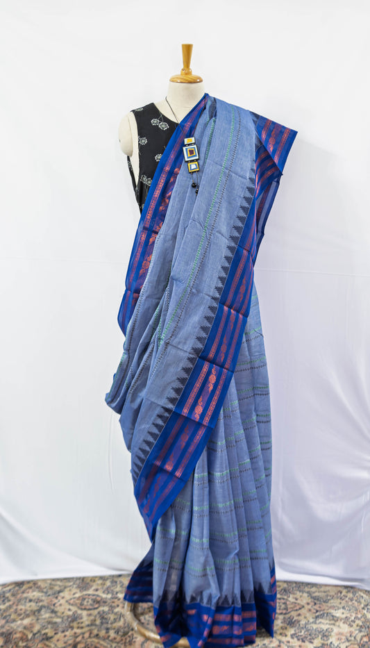 Blue Handloom  Sarees