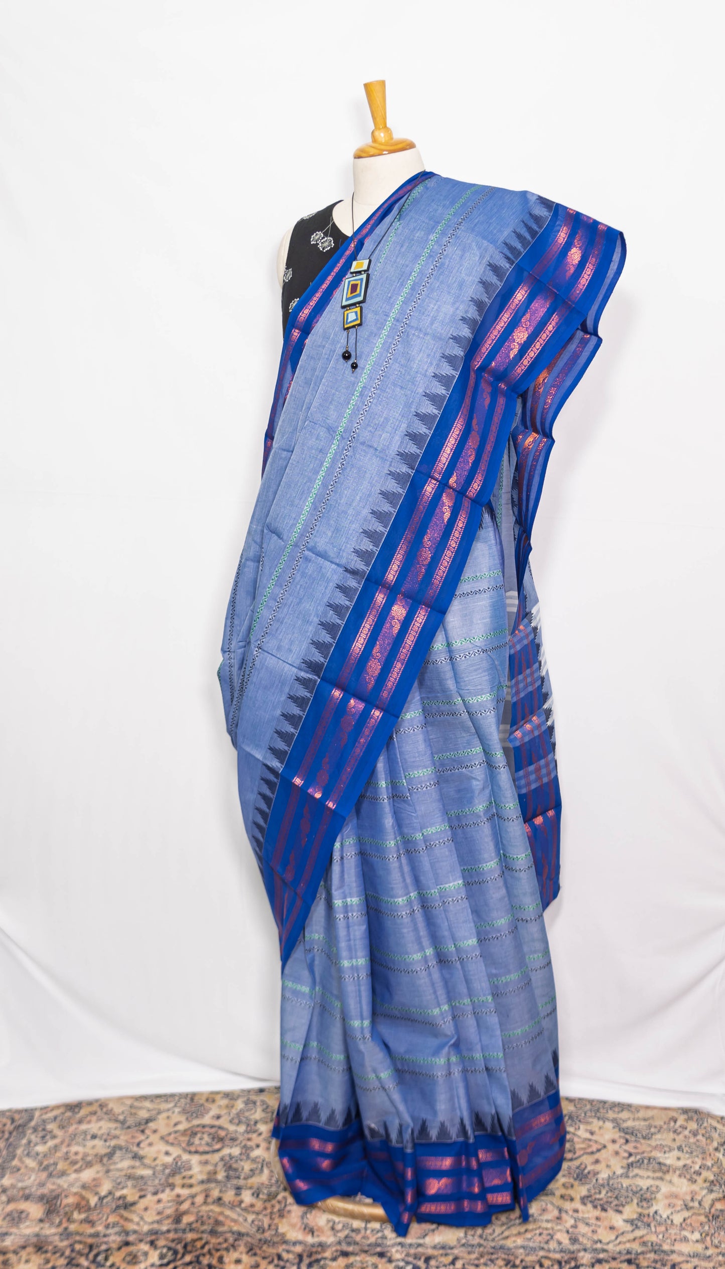 Blue Handloom  Sarees