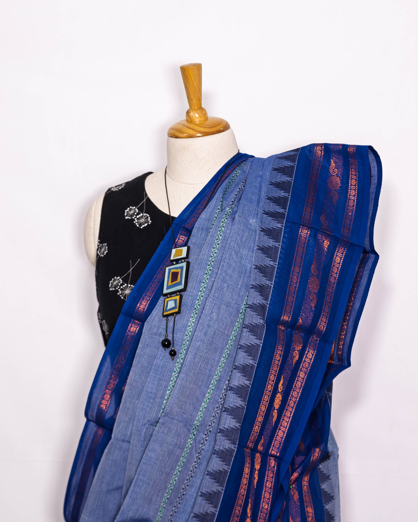 Blue Handloom  Sarees