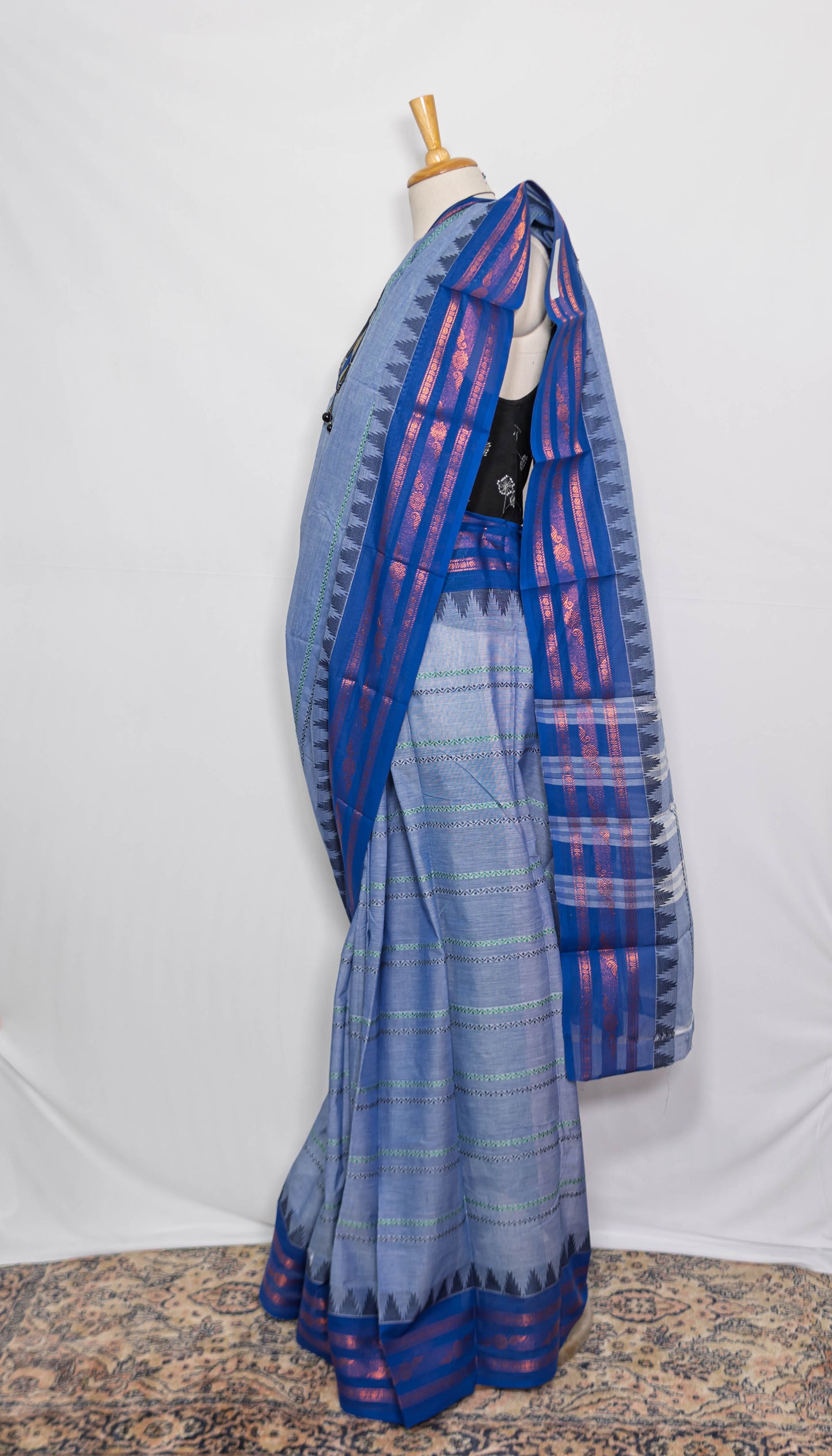 Blue Handloom  Sarees