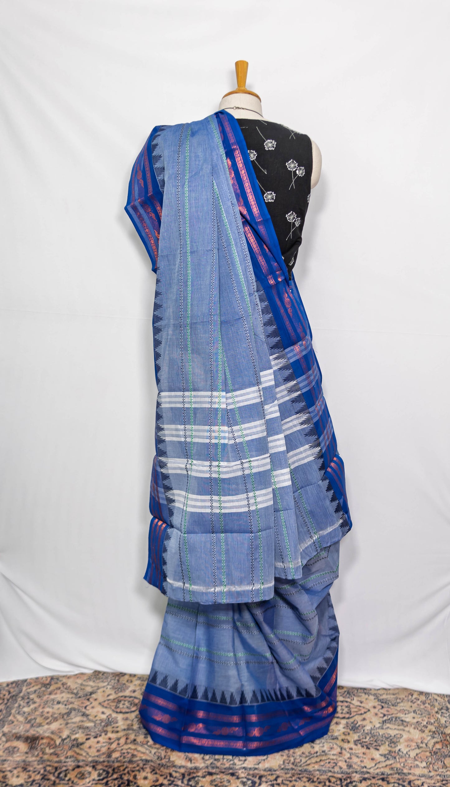 Blue Handloom  Sarees