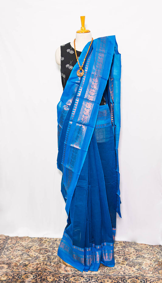 Blue Handloom Saree