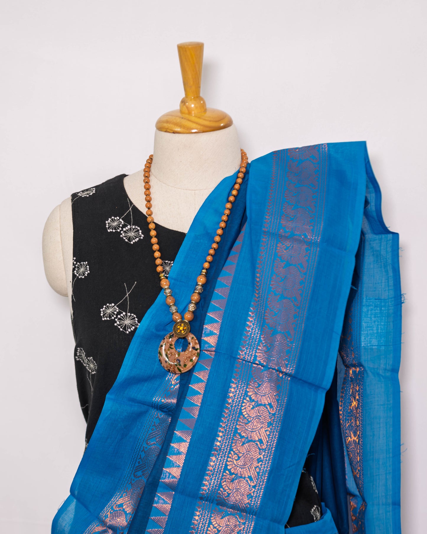 Blue Handloom Saree