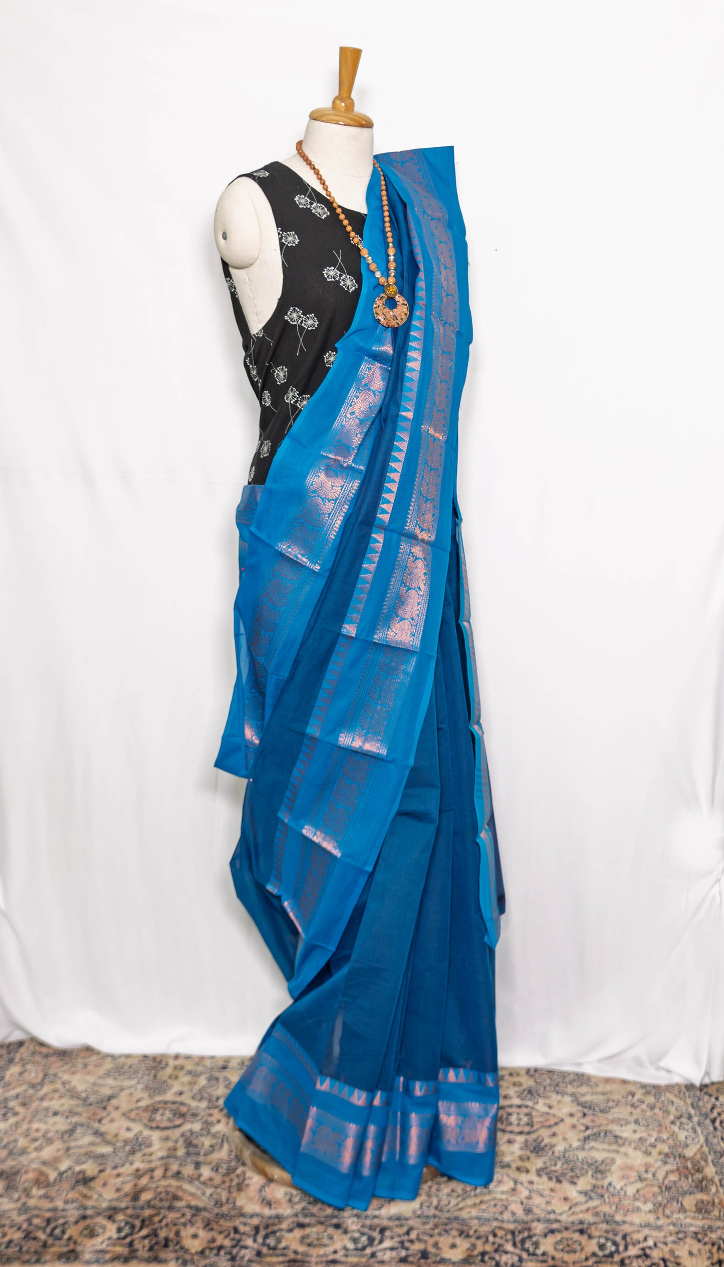 Blue Handloom Saree