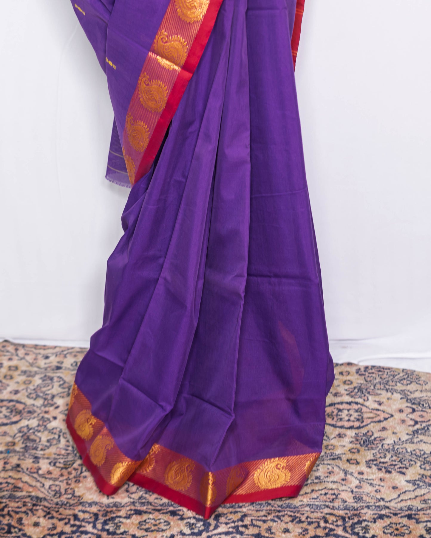 Purple cotton Handloom saree