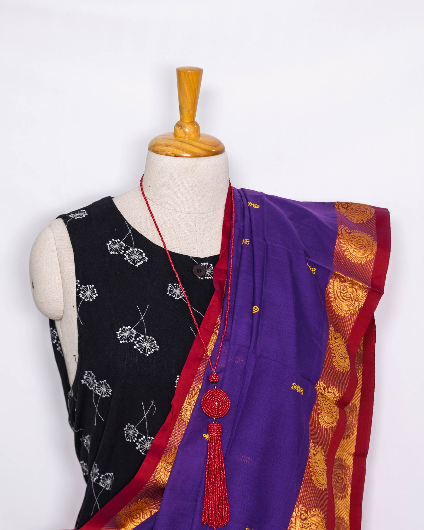 Purple cotton Handloom saree