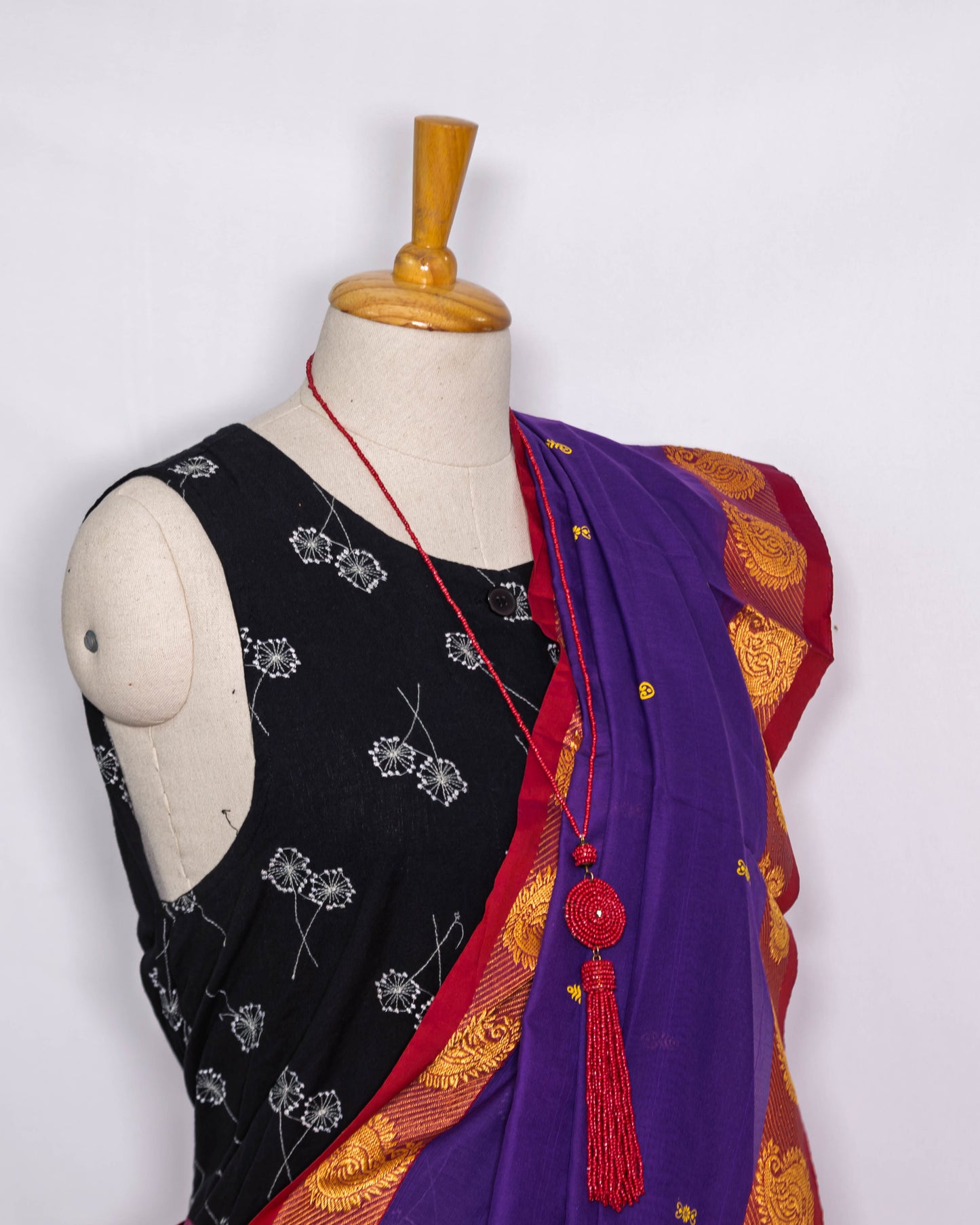 Purple cotton Handloom saree